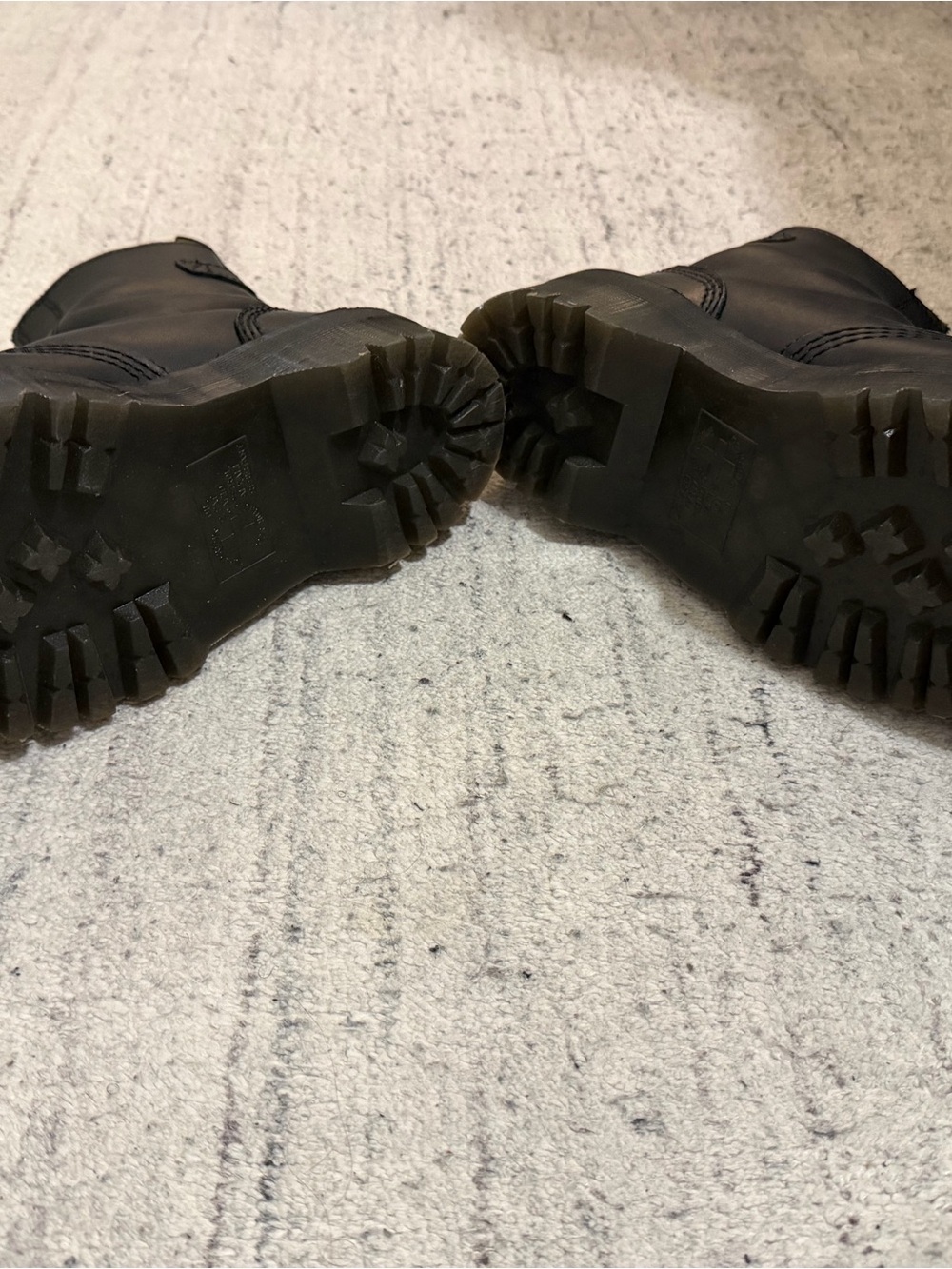 Dr. Martens Black Leather Platform Front-Zip Boots - Picture 3 of 3